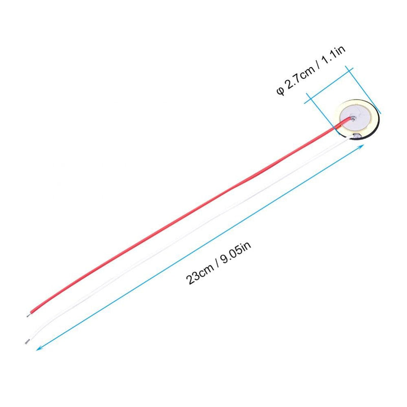 [Australia - AusPower] - 6/10/18 Pcs Piezo Discs with Wires, 27mm Piezo Disc Element Sensor with Wire for Guitar Drum Trigger (18Pcs) 