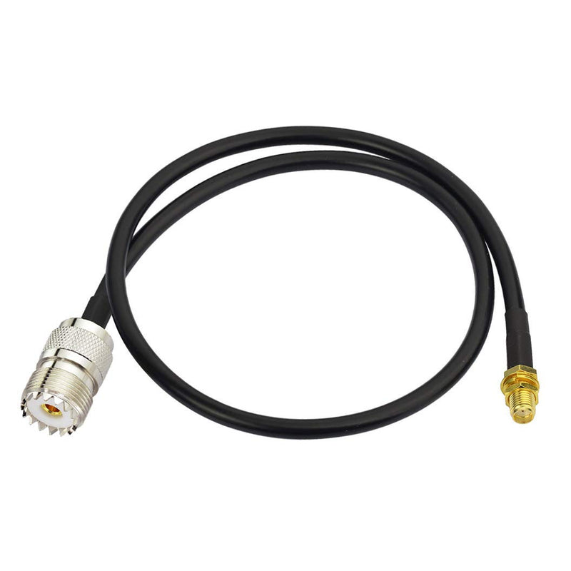 [Australia - AusPower] - Bingfu Ham Radio Antenna Adapter Cable SMA Female to UHF SO239 Female RG58 Coaxial Jumper Cable 60cm 2 feet for Handheld Ham Radio Two Way Radio Kenwood Wouxun Baofeng BF-F8HP UV-5R UV-82 BF-888S GT-3 