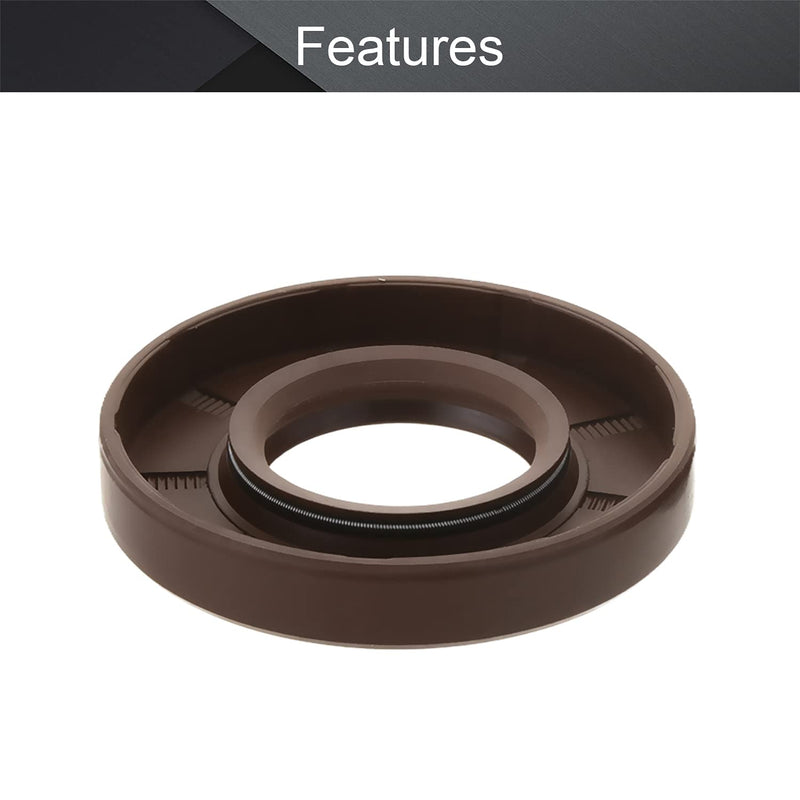 [Australia - AusPower] - Othmro Oil Seal, TC 30mm x 62mm x 10mm Nitrile Rubber Cover Double Lip with Spring for Automotive Axle Shaft, Brown 2pcs 30mmx62mmx10mm 