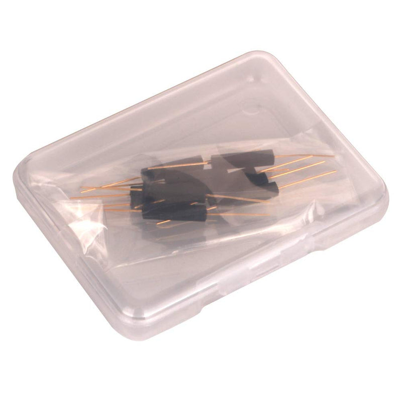 [Australia - AusPower] - Gebildet 10pcs Plastic Reed Switch Reed Contact Normally Open (N/O) Magnetic Induction Switch (3mm×14mm) Black-E254 