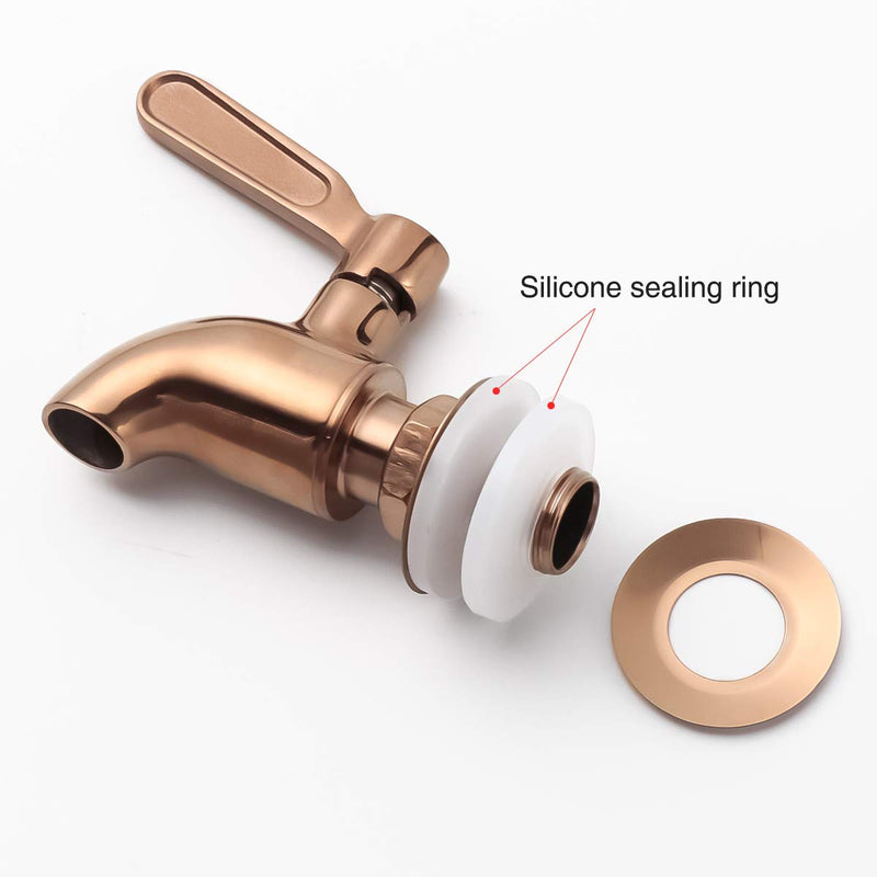 [Australia - AusPower] - LYTY Beverage Dispenser Replacement Spigot Stainless Steel Polished Finished, Drink Dispenser Wine Barrel Spigot/Faucet/Tap with Anti-Clogging Cap Brass 