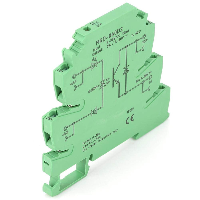 [Australia - AusPower] - Solid State Relay Module, Ultra-Thin 6.2mm Input DC to DC Normally Open MRD-060D2 Relay Module for Pneumatic DC Electromagnetic Valve Dc Solid State Relay Output 