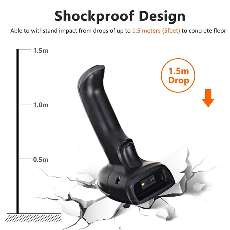 [Australia - AusPower] - 1D 2D Wired Bar Code Scanners Readers for Computers, UNIDEEPLY USB Cable Barcode Handheld, Scanning Label QR PDF417 UPC EAN Data Matrix Reader Gun Retails Precise Scan for Screen Payment Store, Black 