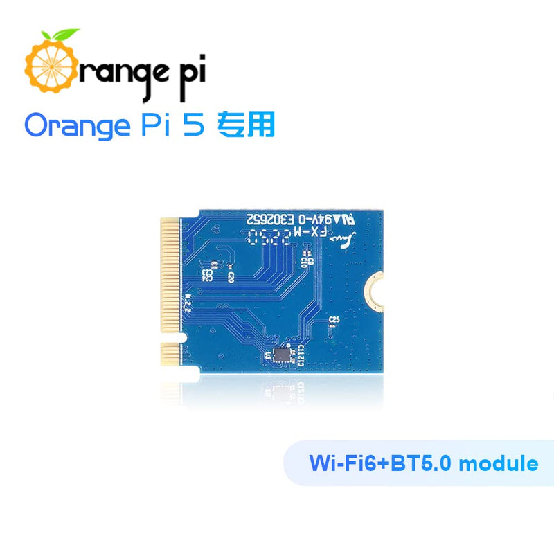 [Australia - AusPower] - Orange Pi 5 PCIe Wi-Fi6, BT5.0 Module, Support BLE, Wi-Fi, 2T2R 802.11 ax/ac/a/b/g/n Only Compatible with OPi 5 Singble Board Computers 