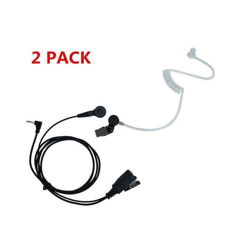 [Australia - AusPower] - Klykon 1 Pin 2.5MM Nipple Covert Acoustic Tube Earpiece Headset with MIC PTT for Motorola Talkabout Walkie Talkie 2 Way Radio MH230R T200 T260 T460 T600 MR350R MT350R MS350R 2 Pack 