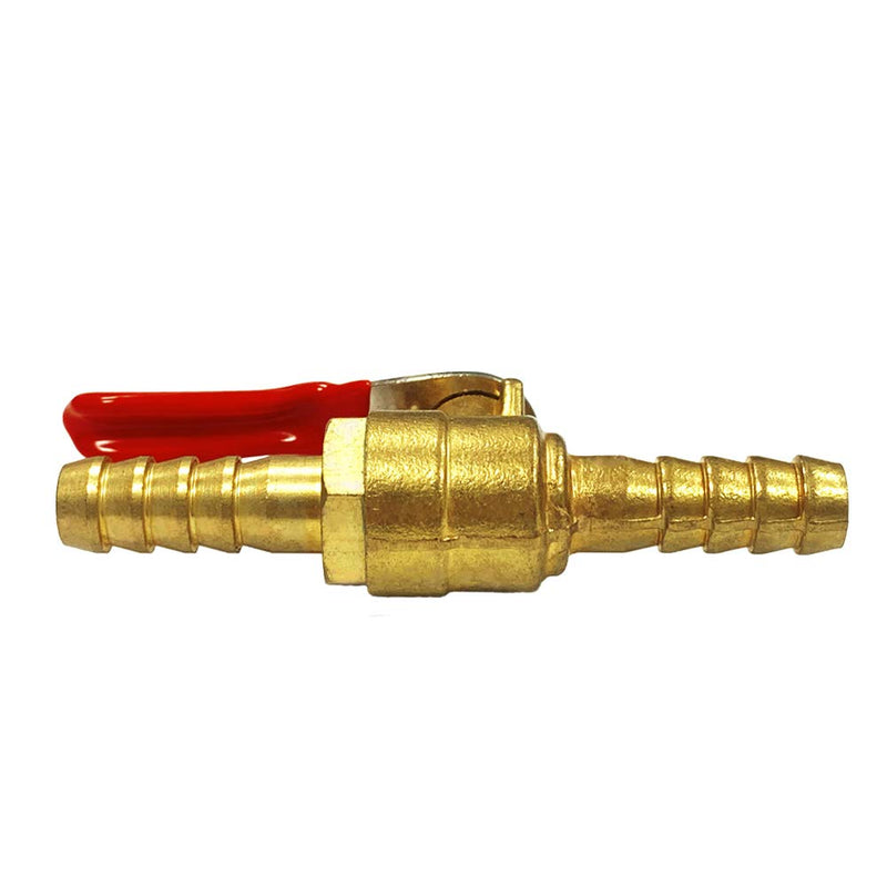[Australia - AusPower] - Nigo Industrial Co. AN99 Series Forged Brass Mini Ball Valve, 5/16" Hose Barb x 5/16" Hose Barb, 180 Degree Operation Handle, Rated to 600WOG 1 5/16" x 5/16" Hose Barb 