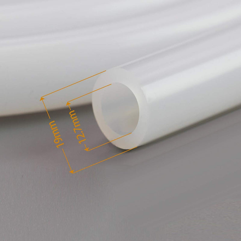 [Australia - AusPower] - SENSTREE Home Brewing and Winemaking Silicone Tubing, 1/2 inch ID x 3/4 inch OD, 1/8 inch Wall - 10 ft, High Temp Food Grade Tube, Flexible Hose Pipe with Stainless Worm Gear Hose Clamps 13mm x 19mm (1/2"ID x 3/4"OD) 
