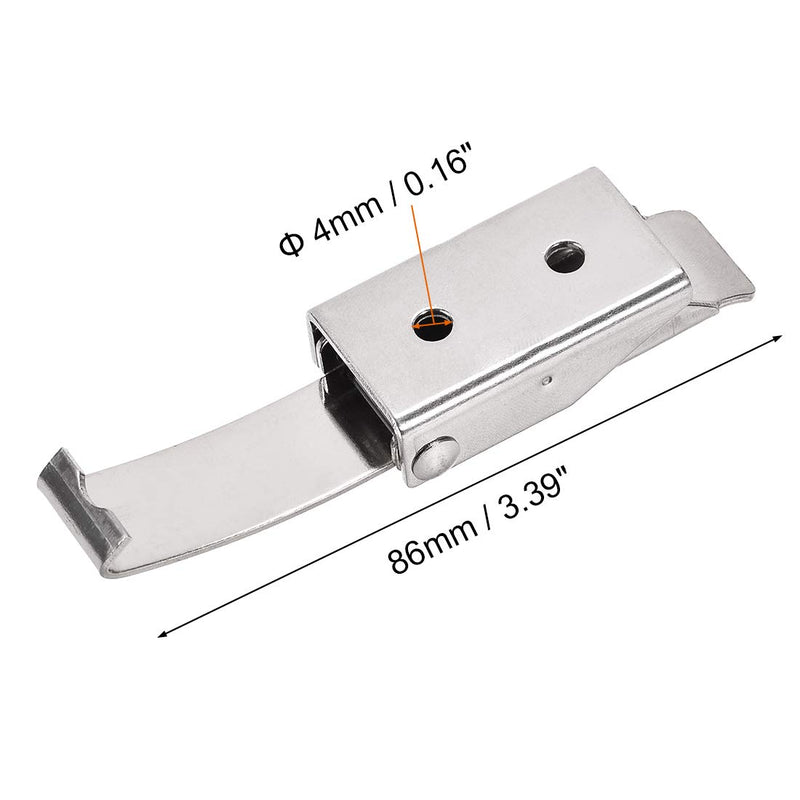 [Australia - AusPower] - uxcell 3.39-inch SUS304 Stainless Steel Draw Toggle Latch with Spring-Steel Hook 