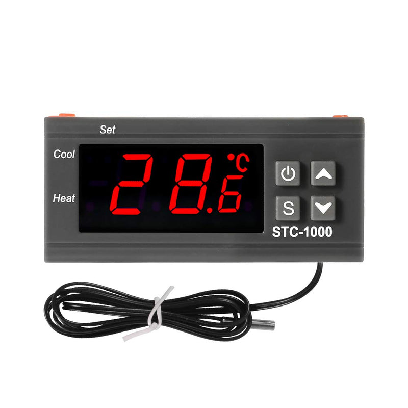[Australia - AusPower] - Dorhea Digital LCD Temperature Controller 10A DC 24V Thermostat STC-1000 1m NTC Sensor Thermostat Regulator Heater Cooler 2 Relay Output(24V) 