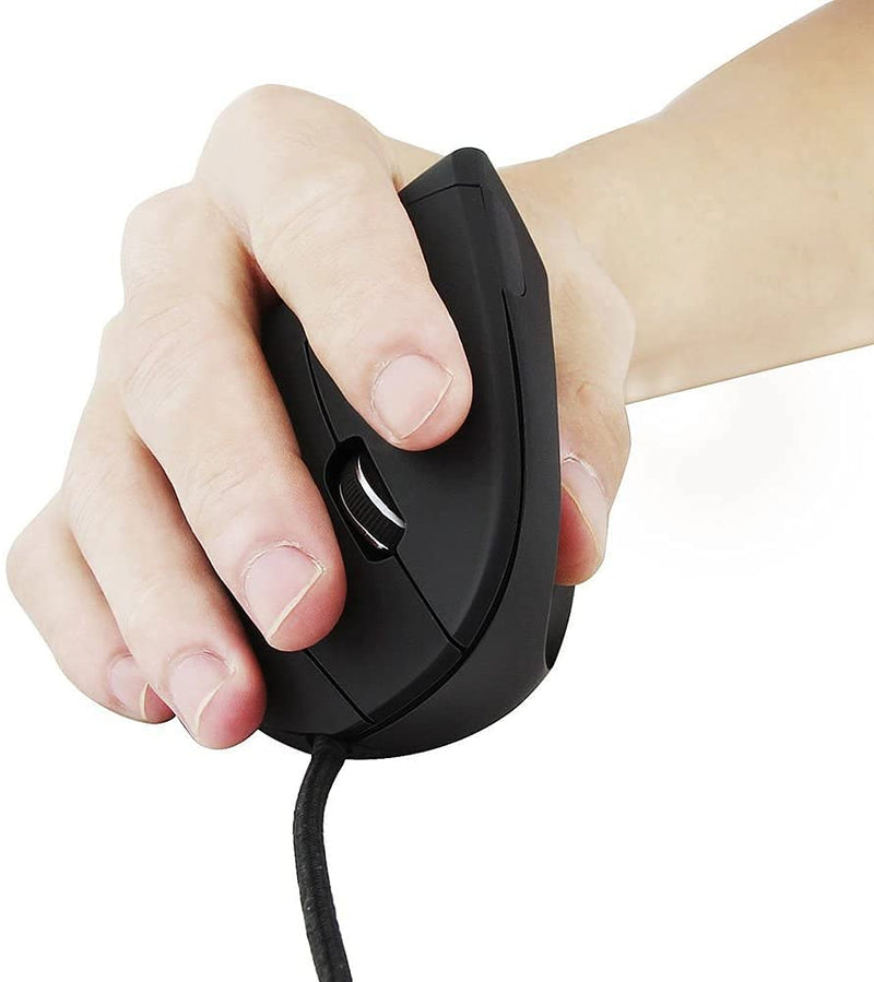 [Australia - AusPower] - Sokelinn-six Wired Vertical Mouse,800/1200/2000/3200 Adjustable DPI High Sensitivity Ergonomic USB Mouse for Computers and Laptops 