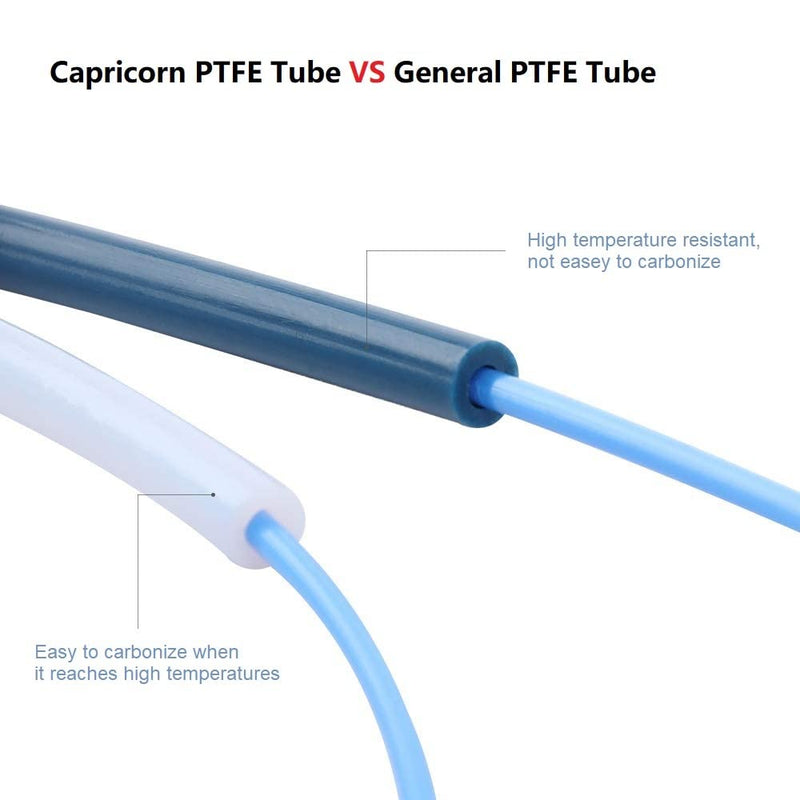 [Australia - AusPower] - Creality Capricorn Bowden Tubing 1M, Bowden PTFE Tube for 1.75mm Filament with Teflon Tube Cutter, 2X PC4-M6 Extruder Fitting & 2X PC4-M10 Hotend Fitting for Ender 3 V2/3/3 Pro/5/CR-10/10S 3D Printer 