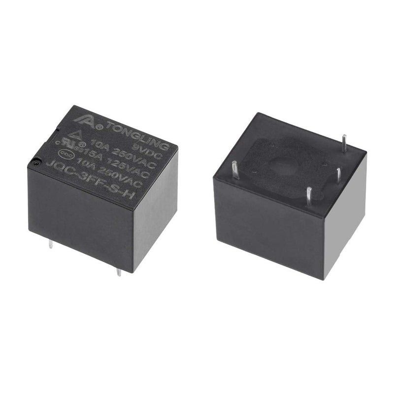 [Australia - AusPower] - uxcell 10 Pcs JQC-3FF-S-H DC 9V Coil SPST 4 Pin PCB Electromagnetic Power Relay 