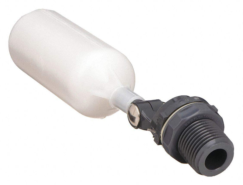 [Australia - AusPower] - Kerick Valve MA052 PVC Mini Float Valve, Tank Mount, Adjustable Arm, 1.5 gpm at 60 psi, 1/2" NPT Male 