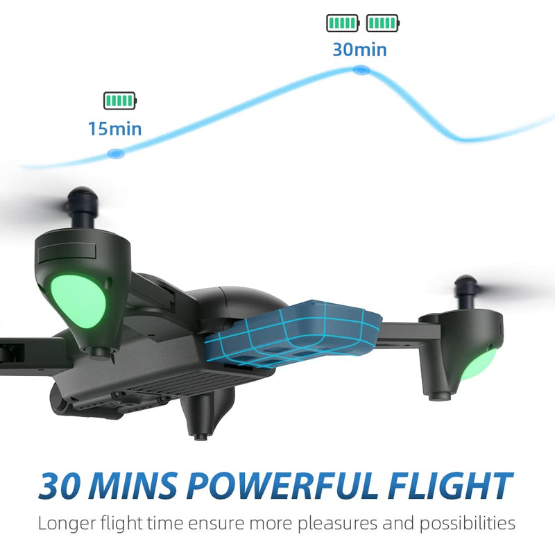 [Australia - AusPower] - UranHub GPS Foldable Drone Battery 7.4V 1000mAh Li-ion Battery (2 Pieces) with 2 Charging Cables for UranHub Foldable GPS Drone with 2K Camera 
