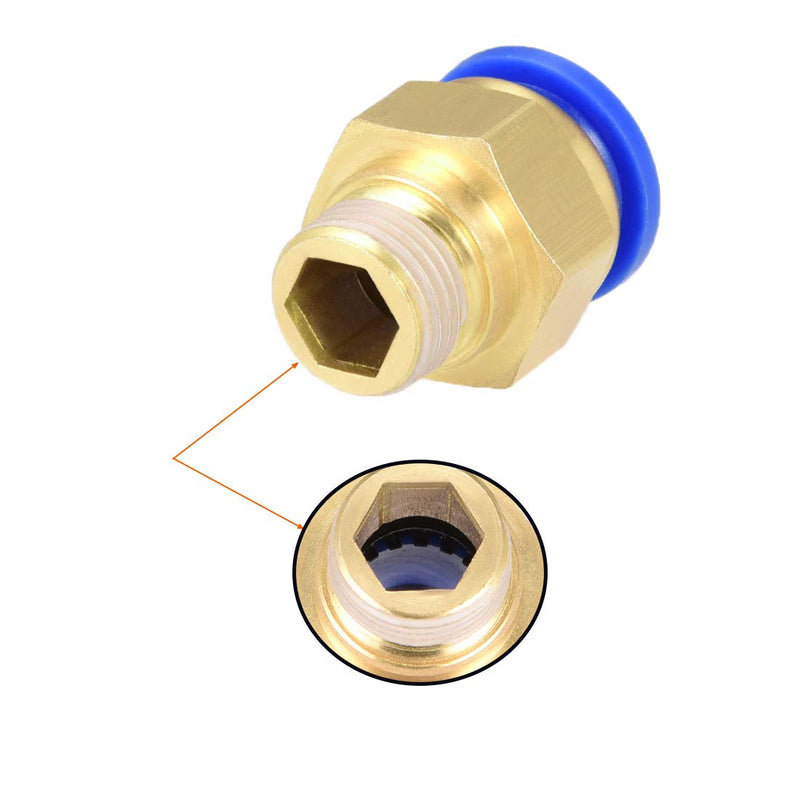 [Australia - AusPower] - uxcell Straight Pneumatic Push to Quick Connect Fittings G3/8 Male x 14mm Tube OD 4pcs 