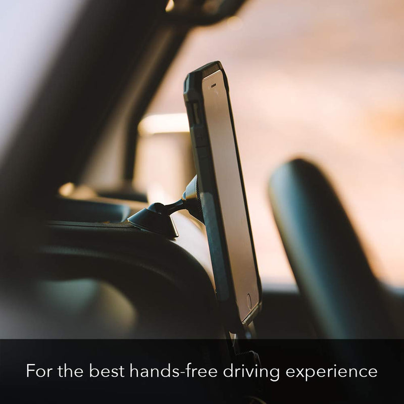 [Australia - AusPower] - Rokform - Adjustable Magnetic Car Mount, 360 Degree Swivel with 3M VHB Tape, Cell Phone Holder, Aluminum Dashboard Phone Mount Stand for Truck Car & Van (Black) Black One Size 