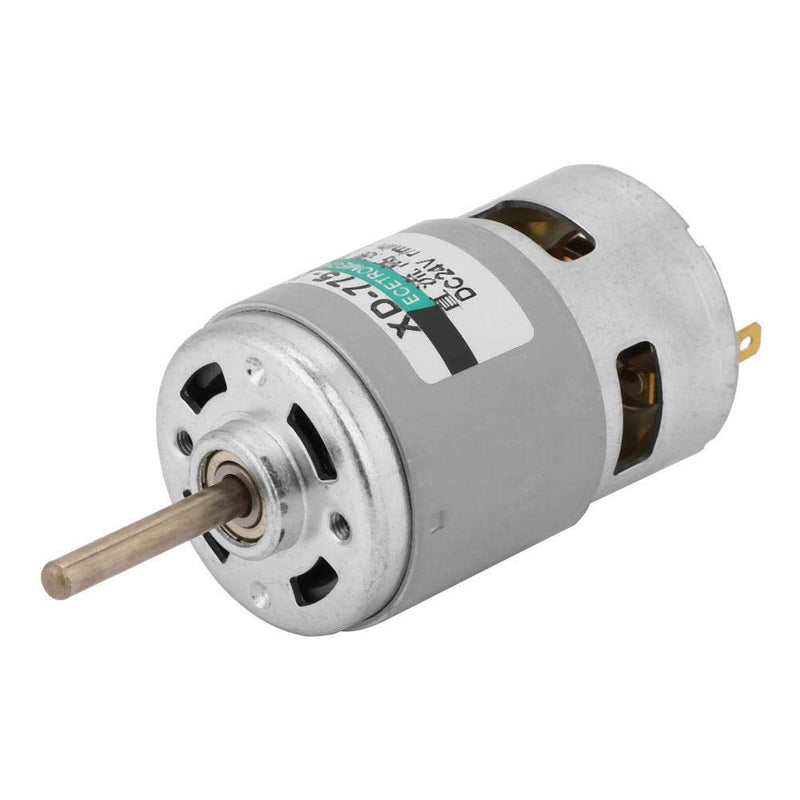 [Australia - AusPower] - DC 24V High Speed 775 Motor High Power Torque Electric Motor Extension Shaft Cylindrical Motor Fan for Electric Drill Cutting Machine(24 V 20000 RPM) 