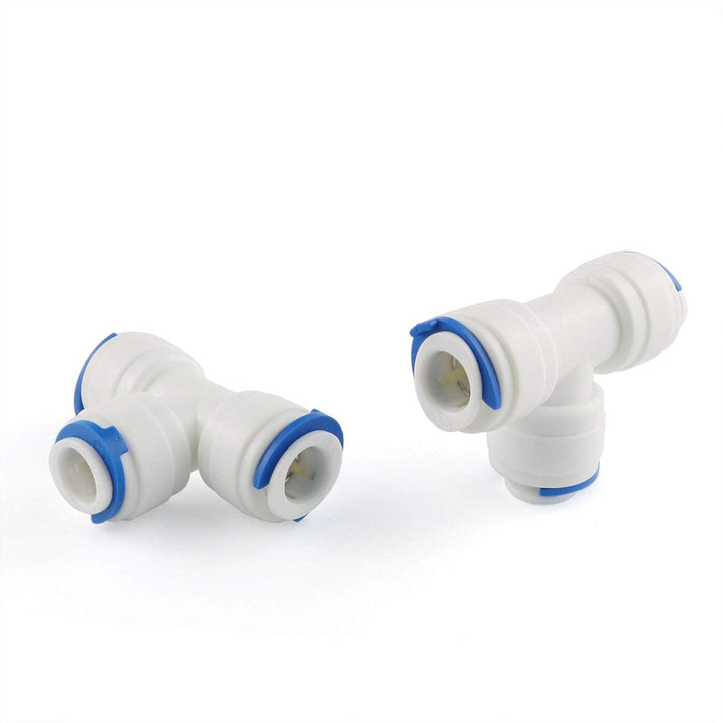 [Australia - AusPower] - E-outstanding 12pcs Reverse Osmosis Aquarium Quick Fittings with Locking Clips 3/8" OD RO Water Filter Hose Tube Quick Fitting Connection 
