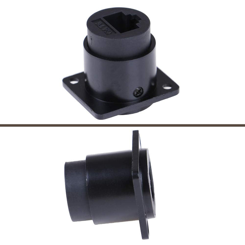[Australia - AusPower] - Acxico 2Pcs D-type Module RJ45 Socket Cat6 Panel Mount Network Ethernet Expansion Interface Adapter Female Signal Connector 