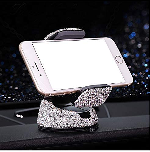 [Australia - AusPower] - Luxury Rhinestone Bling Universal Car Stand Phone Holder Air Vent Car Mount Stand Holder Compatible with iPhone X 8 Plus 7 Plus SE 6s 6 Plus 6 5s 5 4s 4 (Silver) 