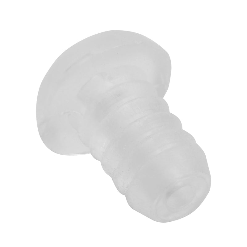 [Australia - AusPower] - 50 Pack Rok Hardware Press in Soft Plastic Door Bumper, Transparent Press-Fit Glass Table Top Soft Stem Bumpers Anti Collision Anti Slip Pads, Fits 5mm (3/16") Holes, Clear, SCB10 50 