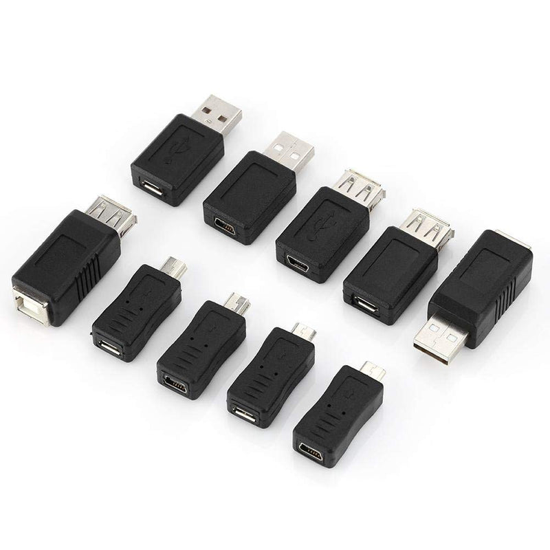 [Australia - AusPower] - USB Adapter Kit, 40PCS Multiple USB2.0 Adapter Converter Connectors, Compatible USB1.1/1.0 