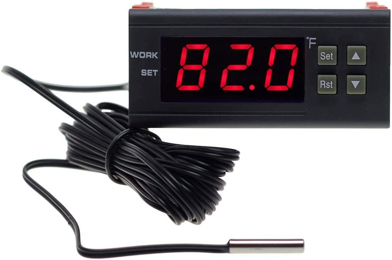 [Australia - AusPower] - bayite AC 110V Fahrenheit Digital Temperature Controller 10A 1 Relay with Sensor 