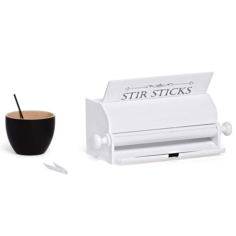 [Australia - AusPower] - SimplyImagine Stir Stick Dispenser - Up to 7 Inch Plastic Stirrer Use ONLY - Coffee Stirrer Dispenser Storage for Long Plastic and Cocktail Drink Stirrers, For Restaurant or Home 