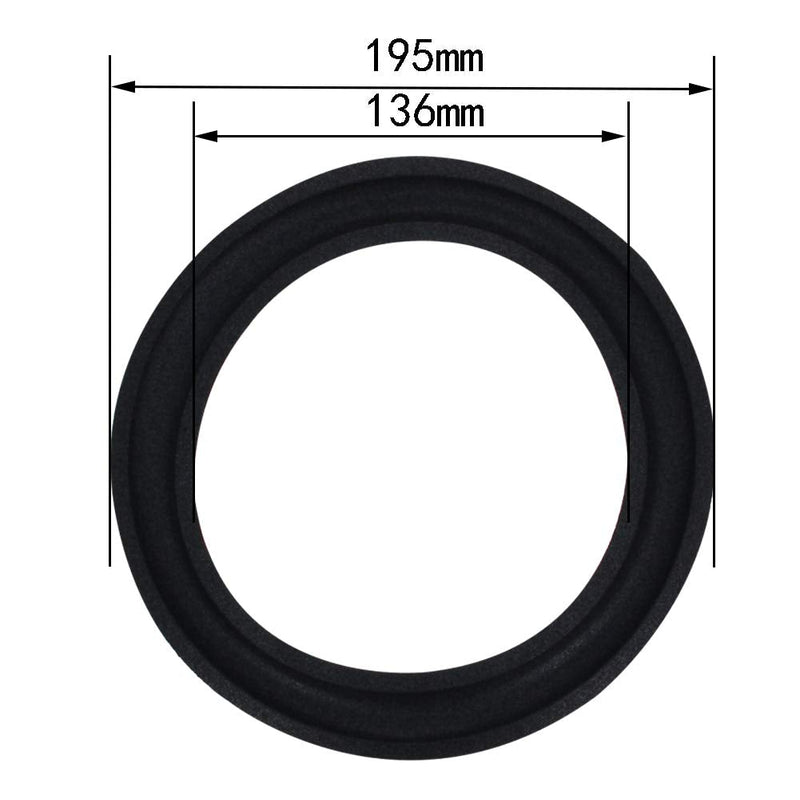 [Australia - AusPower] - Fielect 8 Inch Speaker Foam Edge Surround Rings Replacement Parts for Speaker Repair or DIY 2pcs 8 Inch 2pcs 