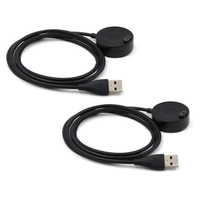 [Australia - AusPower] - Compatible with Garmin Forerunner 745 Charger, 2-Pack Replacement USB Charging Cable 3.3Ft Sturdy Power Cord Charger Stand for Forerunner 745 Smartwatch 