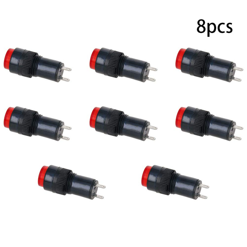 [Australia - AusPower] - Othmro Signal Indicator Dash Light DC 220V, Neon LED Bulbs NXD-21 Red, 35mm 1.38inch Plastic Shell Panel Mount Signal Pilot Dash Directional Lights 8pcs AC 220V 8pcs 