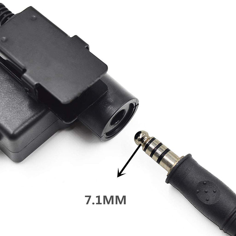 [Australia - AusPower] - Tactical U94 PTT Cable Plug Headset Adapter Compatible with Baofeng Radios BF-F8HP BF-F9 UV-82 UV-82HP UV-82C UV-5R UV-5R5 UV-5RA UV-5RE UV-6R BF 888S Kenwood Two Way Radio 