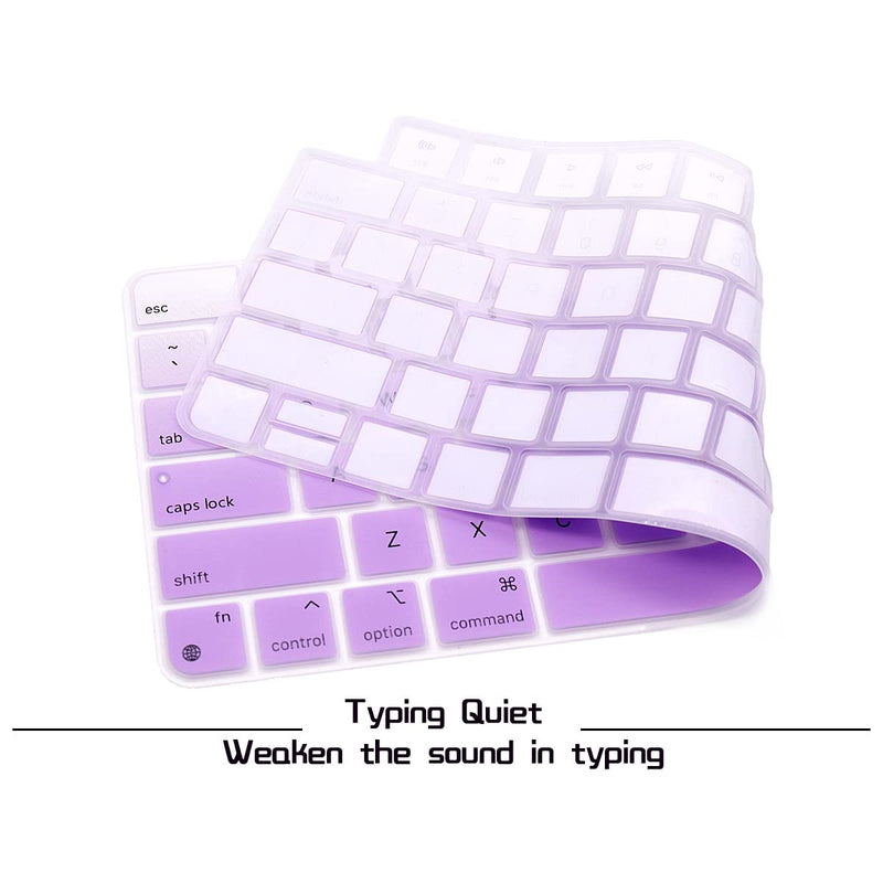 [Australia - AusPower] - HRH Silicone Keyboard Cover for Apple iMac 24 Inch 2021 Newest Magic Keyboard with Touch ID A2449 Keyboard Cover Protector Skin,for Apple iMac 24 Inch M1 Chip 2021 Magic Keyobard A2450-Mint Purple Mint purple 
