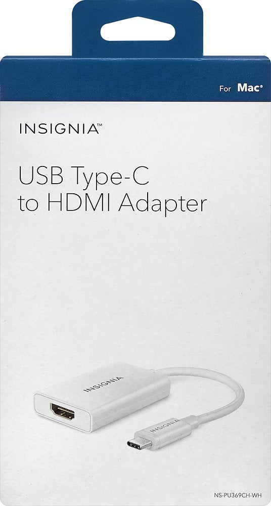 [Australia - AusPower] - Insignia USB Type-C-to-HDMI Adapter - White - Model: NS-PU369CH-WH 