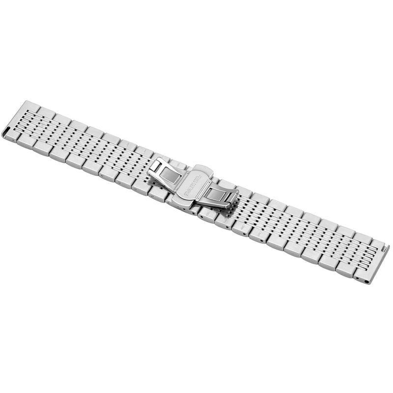 [Australia - AusPower] - Kai Tian Smart Watch Strap Compatible for Samsung Gear S3 Classic Frontier Galaxy Watch 46mm Quick Release 22mm Watch Band Stainless Steel Silver 