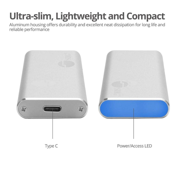 [Australia - AusPower] - SIIG USB C Nvme SSD Portable Enclosure, 10Gbps USB 3.1 Gen 2 to NVMe SSD, M.2 PCIe Nvme SSD Adapter Enclosure - Support Windows/Mac OS (JU-SA0W11-S1) 