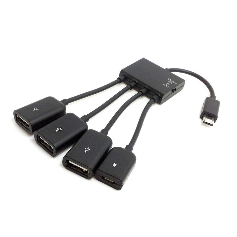 [Australia - AusPower] - Chenyang Micro USB Host OTG 3 Port Hub Adapter Cable with Power for Galaxy S5 i9600 Note3 N9000 Cell Phone & Tablet 
