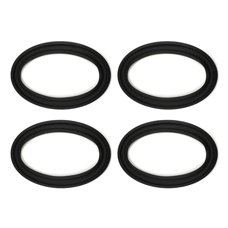 [Australia - AusPower] - Fielect 4Pcs 9.1inch/230mm Rubber Speaker Edge Surround Rings Replacement Kit for Speaker Repair or DIY Black 4 Pcs 9inch /230mm 