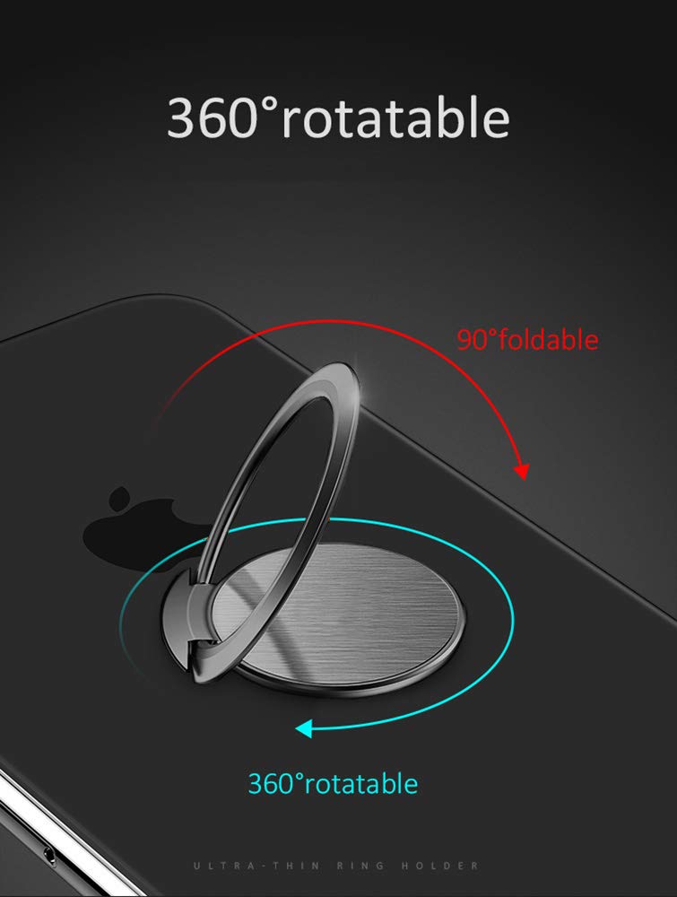 [Australia - AusPower] - World's Slimmest Phone Ring Holder,Attom Tech Ultra Thin Cell Phone Ring Stand for Magnetic Car Mount Hook - Compatible for iPhone X 8 7 Plus 6S 6 5s 5 SE,Galaxy S8 S7 S6 Edge,Note 8 5 (Rose Gold) Rose Gold 
