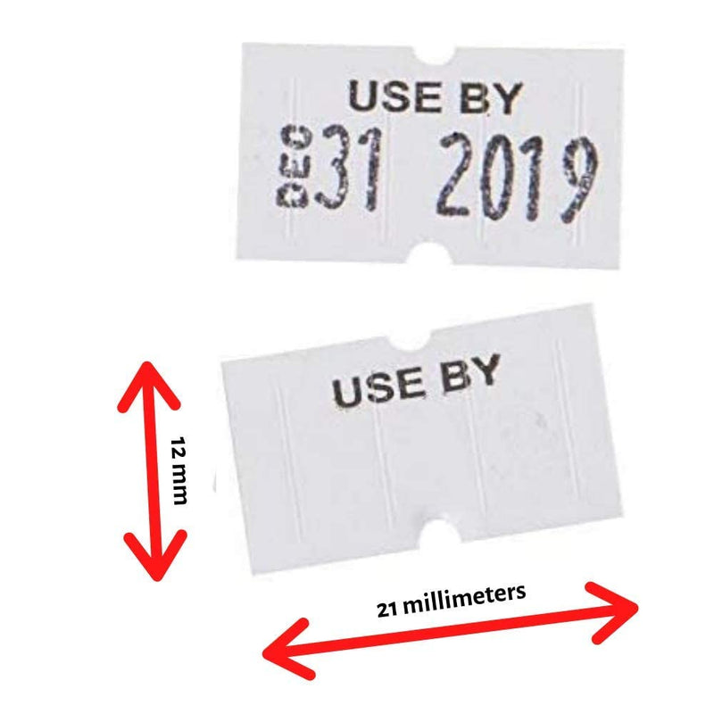[Australia - AusPower] - Perco"USE by" 1 Line Labels - 1 Sleeve, 8,000 USE by Labels for Perco 1 Line Date Guns 1- Sleeve White 