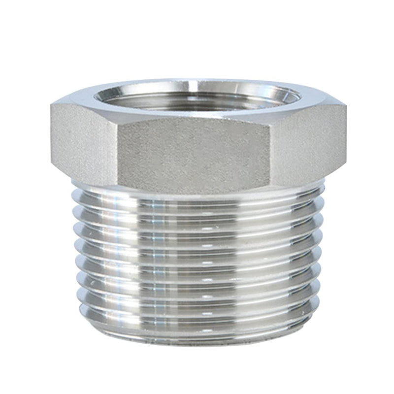 [Australia - AusPower] - Joywayus Stainless Steel Hex Head Bushing Reducer Pipe Fitting 3/4" NPT Male × 1/2" NPT Female(Pack of 2) 3/4" NPT Male × 1/2" NPT Female-2pcs 