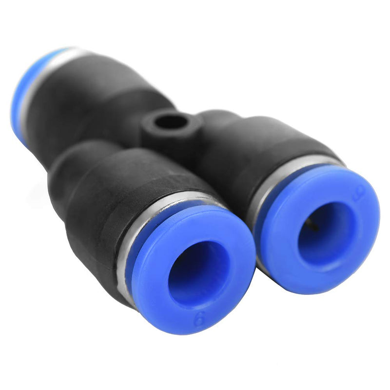 [Australia - AusPower] - 40Pcs Plastic Quick Fitting 1/4 Inch Pneumatic Push Connector Pipe Tube Fitting Straight, Elbow Union, Y Union, Tee Union Connectors PU6,PV6,PE6,PY6 Parts for Air Hose 