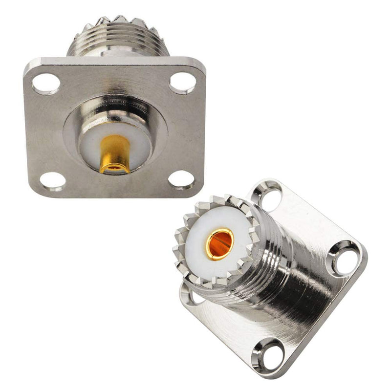 [Australia - AusPower] - BOOBRIE 10-Pack UHF Female SO239 4-Hole Panel Chassis Mount Flange Panel Mount Adapter Solder Cup RF Coaxial Coax Connector Adapter for PL259 Male Plug 10 pack 