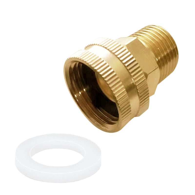 [Australia - AusPower] - YOUHO Brass Swivel 3/4” GHT Female x 1/2” NPT Male Connector, GHT to NPT Adapter Brass Fitting, Garden Hose Adapter, Garden Hose to Pipe Fittings Connect, Garden Pipe Joint Extension Repair Fitting 1/2NPT(M) to 3/4 GHT(F)1pcs 