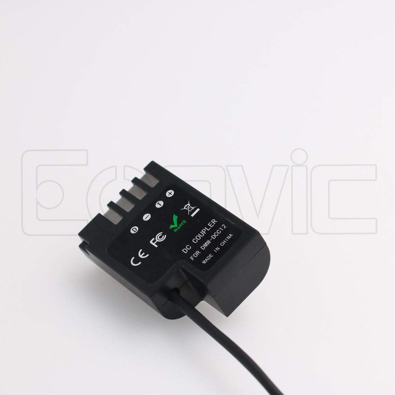 [Australia - AusPower] - Eonvic D-Tap to DMW DCC12 DC Coupler Dummy Battery Adapter for Panasonic DMC GH5 GH4 GH3 Digital Camera, Coiled Cable 