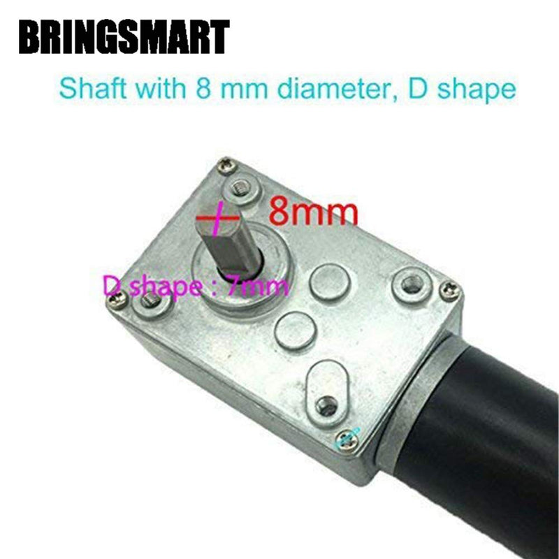 [Australia - AusPower] - Bringsmart 12V 12rpm DC Worm Gear Motor 70kg.cm High Torque Self-locking Reversed Mini Turbine Geared Motor for DIY Robot Rotating Table Door Lock Curtain Machine (12V 12rpm) 