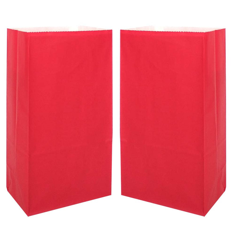 [Australia - AusPower] - KEYYOOMY Small Paper Bags Red Party Goody Bag for Party Favor (100 CT, 3.5 X 2.4 X 7.1 In) 3.5X2.4X7.1 IN 