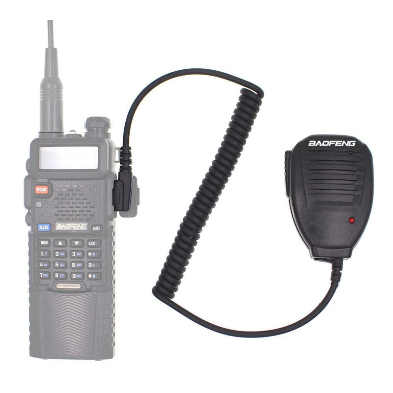 [Australia - AusPower] - HTDZ Speaker Microphone for Baofeng Two Way Radio, Shoulder Mic Compatible with Kenwood TYT Wouxun Walkie Talkie, Black, 2.17x1.18x0.9in 