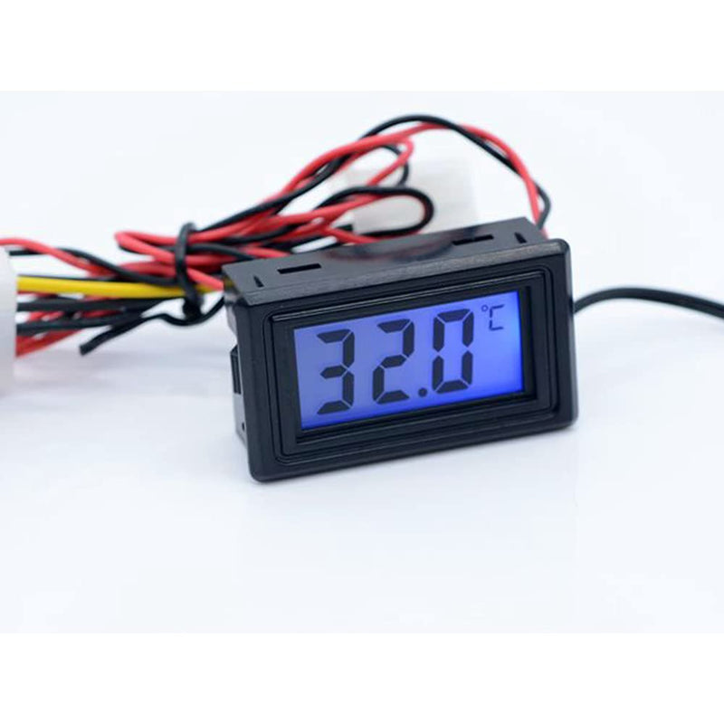 [Australia - AusPower] - Acxico 1Pcs Water Cooling Temperature Meter 5V-24V Digital LCD Thermometer Temperature Meter Gauge for PC 