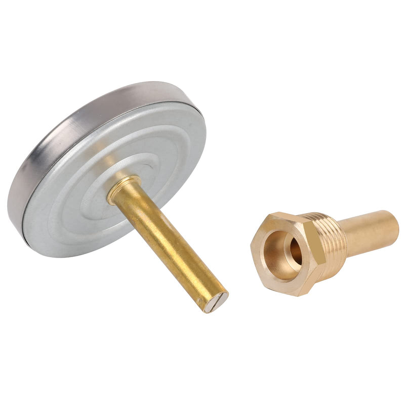 [Australia - AusPower] - Uharbour 2-1/2" Dial Water Thermometer, Bi-Metal Temperature Gauge with 1-3/4" Lead-Free Brass Stem and 1/2" NPT Back Mount, Accuracy 2% Range 0-250°F / -20-120 °C 
